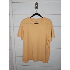 J Crew Essential Tee Large orange cotton yarns crew neck tee shirt